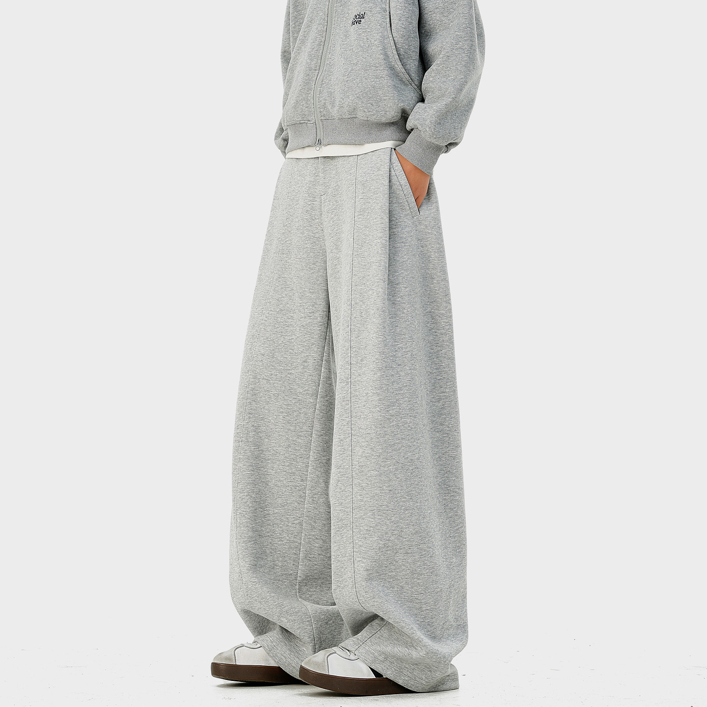 悟空有货复古潮牌简约纯色直筒垂感卫裤男美式宽松百搭阔腿休闲裤,男装,卫裤,淘宝优惠券,粉丝福利购,淘宝优惠卷