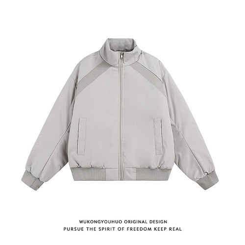 美式潮牌复古解构加厚短款棉服