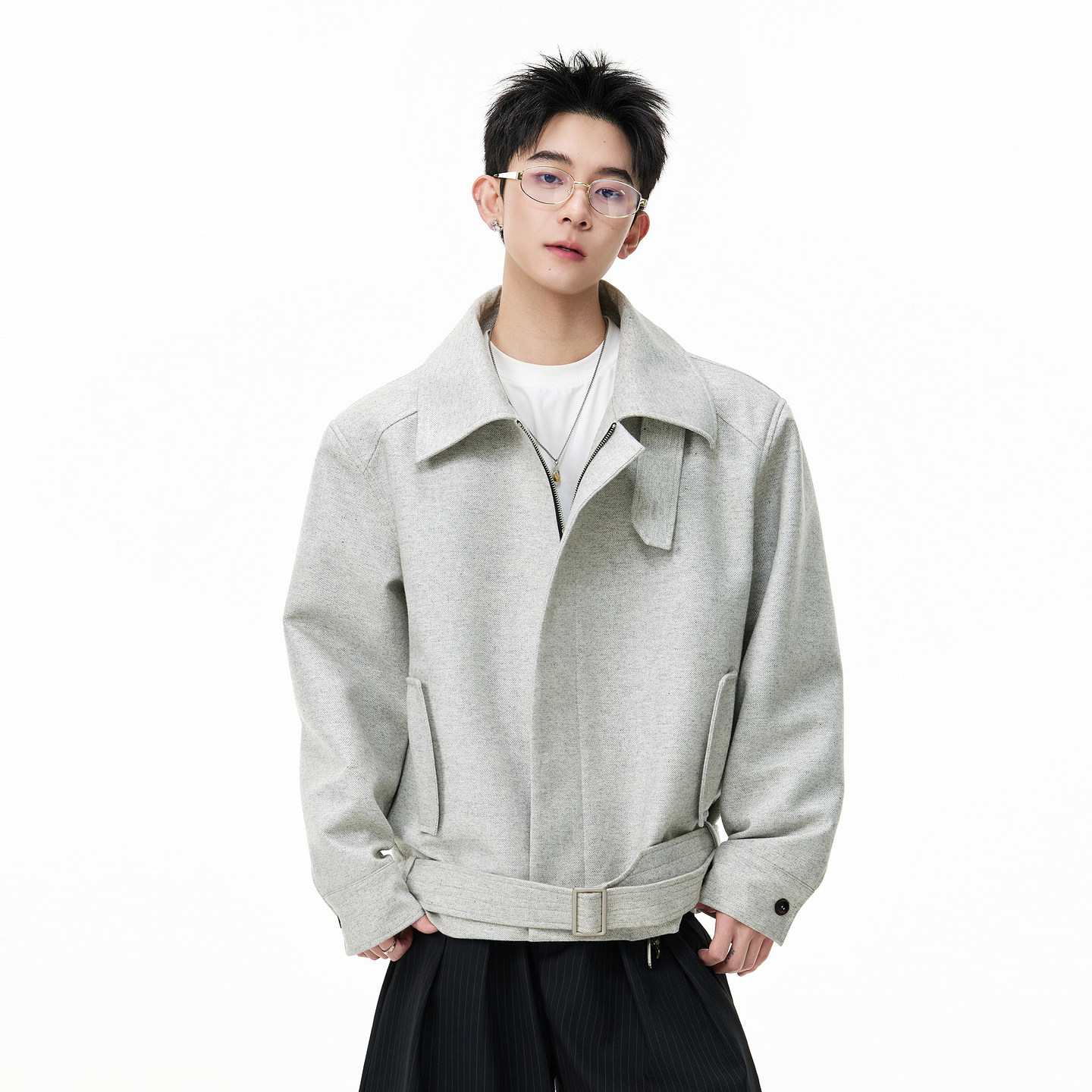 悟空有货复古多形态绑带羊毛外套男女潮牌复古宽松高级感情侣夹克,男装,夹克,淘宝优惠券,粉丝福利购,淘宝优惠卷