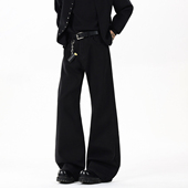 男潮牌街头宽松百搭直筒长裤 悟空有货美式 复古cleanfit黑色牛仔裤