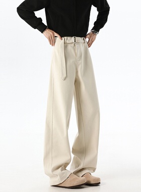 悟空有货复古重磅星空呢直筒休闲裤男潮牌宽松百搭垂感弯刀裤