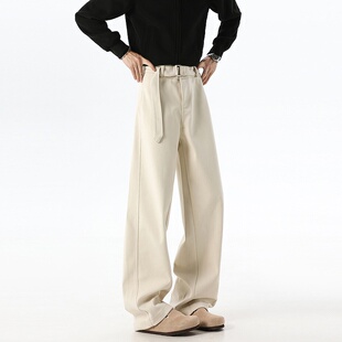 悟空有货复古重磅星空呢直筒休闲裤 男潮牌宽松百搭垂感弯刀裤