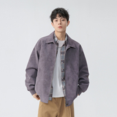 悟空有货美式 复古PU皮翻领夹克男潮牌cleanfit高级感百搭休闲外套