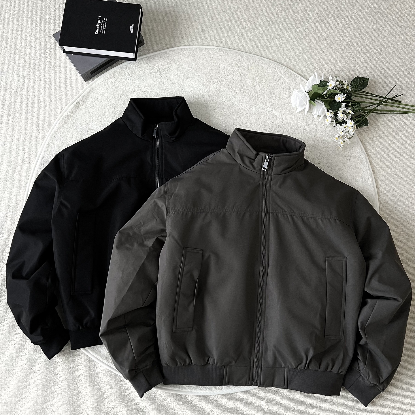 90白鸭绒羽绒服短款飞行员外套