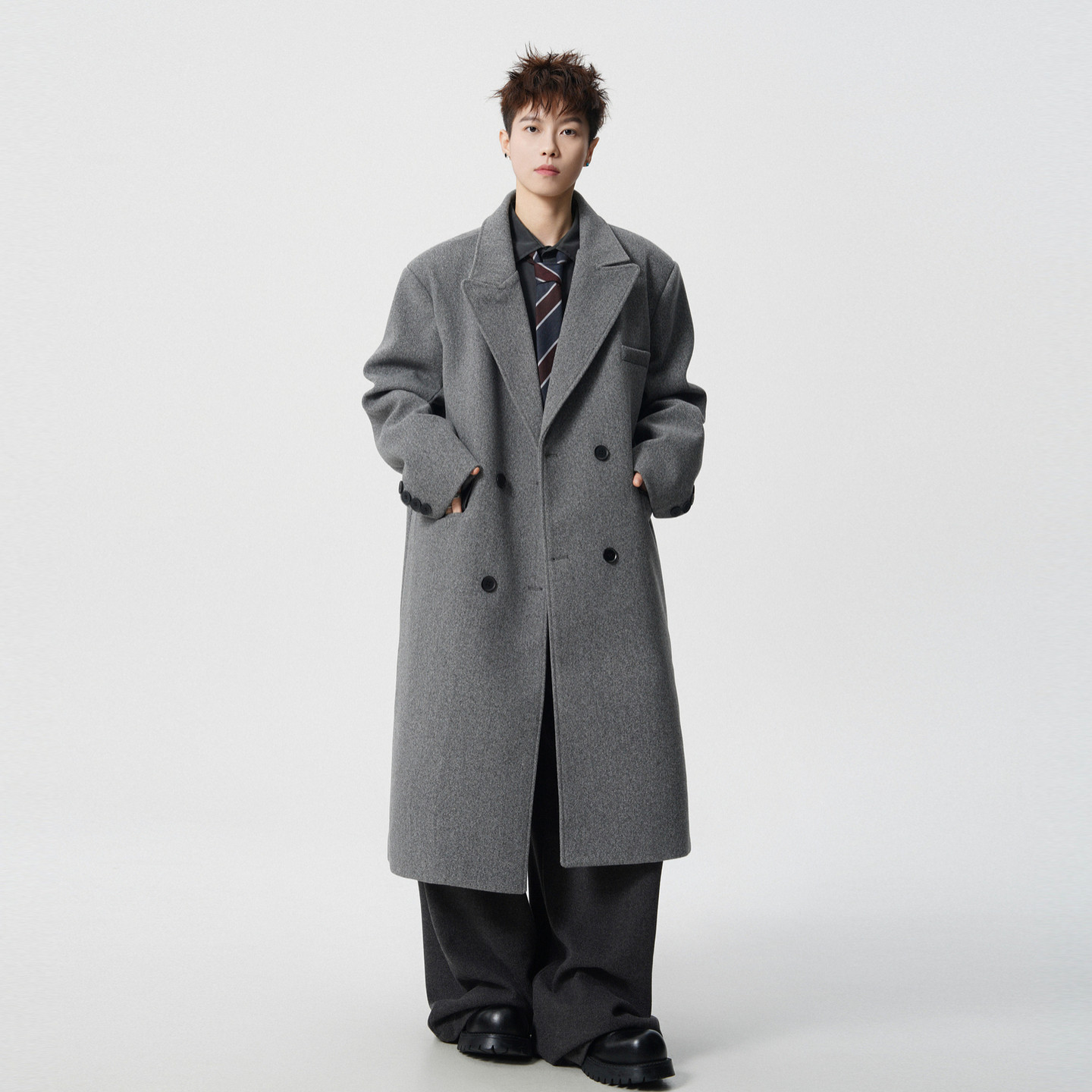 悟空有货复古高级感中长款毛呢大衣男女秋冬潮牌情侣保暖百搭外套,男装,毛呢大衣,淘宝优惠券,粉丝福利购,淘宝优惠卷