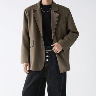 悟空有货复古高级感通勤休闲西装 外套男cleanfit休闲百搭西服上衣