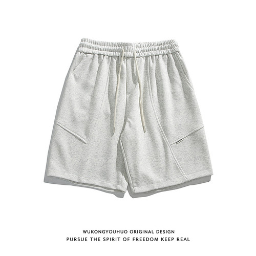 潮牌夏季抽绳松紧运动五分卫裤潮