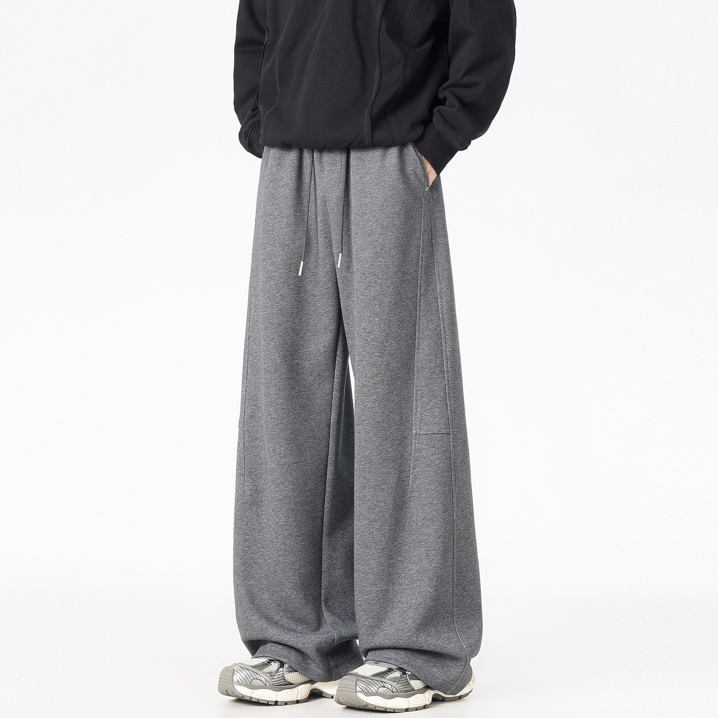 悟空有货潮牌美式简约纯色直筒垂感运动卫裤男宽松百搭阔腿休闲裤,男装,卫裤,淘宝优惠券,粉丝福利购,淘宝优惠卷