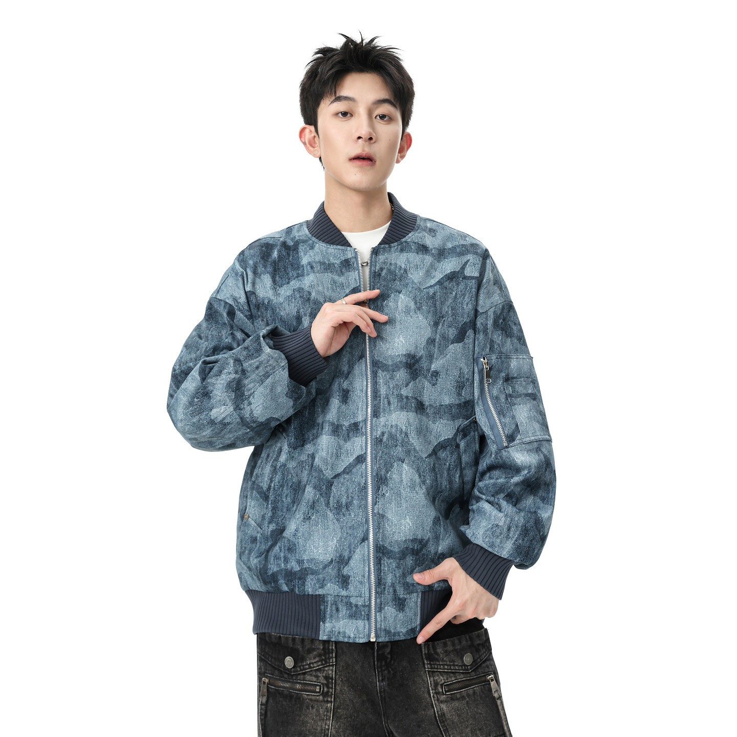 悟空有货潮牌美式扎染渐变棒球服外套男复古宽松潮流百搭情侣夹克,男装,夹克,淘宝优惠券,粉丝福利购,淘宝优惠卷