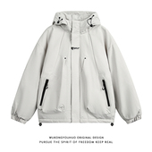 悟空有货冬季 复古工装 棉服连帽冲锋衣男潮牌情侣加厚保暖百搭棉衣