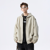 悟空有货美式 宽松情侣百搭休闲外套 潮牌解构拼接连帽夹克男女秋季