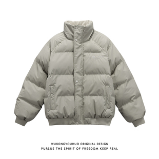 悟空有货潮牌美式 街头情侣保暖百搭棉衣外套 加厚立领棉服男女冬季