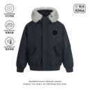 悟空有货冬季潮牌90绒毛领连帽羽绒服男女美式宽松情侣保暖派克服