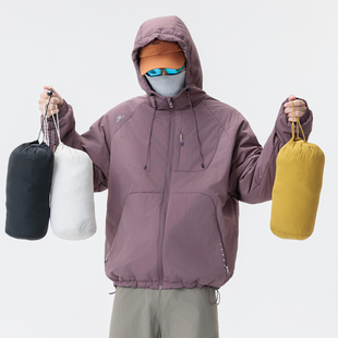 悟空有货冬季 潮牌户外轻薄连帽棉服男女复古宽松情侣百搭休闲棉衣