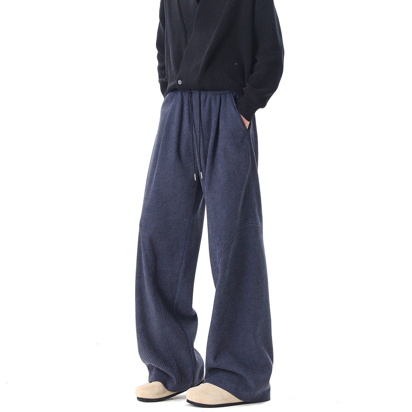 悟空有货复古潮牌抽绳松紧休闲裤男美式宽松情侣百搭阔腿运动长裤,男装,休闲裤,淘宝优惠券,粉丝福利购,淘宝优惠卷