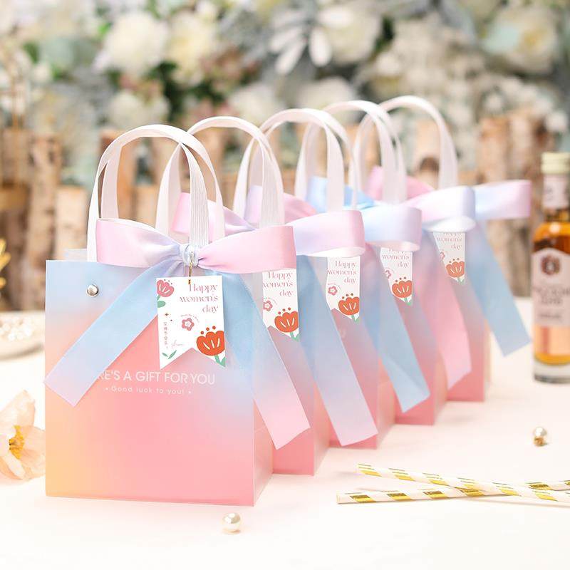 教师节迷你礼品袋小号伴手礼手提袋口红礼物包装盒透明礼品袋子空