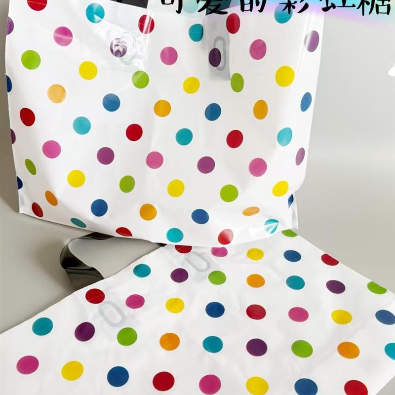 新款卡通熊袋子手提衣服袋子服装店礼品打包加厚塑料童装购物袋
