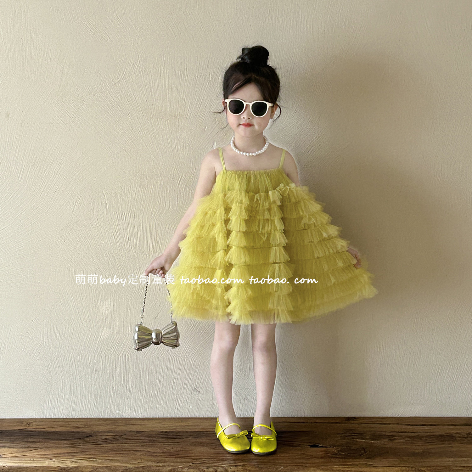 女童设计感网纱吊带蛋糕裙2025夏季新款女孩度假风蓬蓬公主连衣裙,童装/婴儿装/亲子装,连衣裙,淘宝优惠券,粉丝福利购,淘宝优惠卷