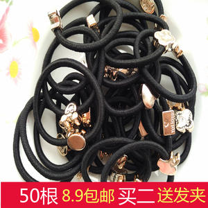 韩版可爱复古韩国发饰头饰 皮筋头绳发圈扎头发黑发绳皮套小饰品