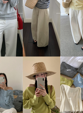 SAILORMOON -26年早春韩系收腰斜肩休闲显瘦针织衫