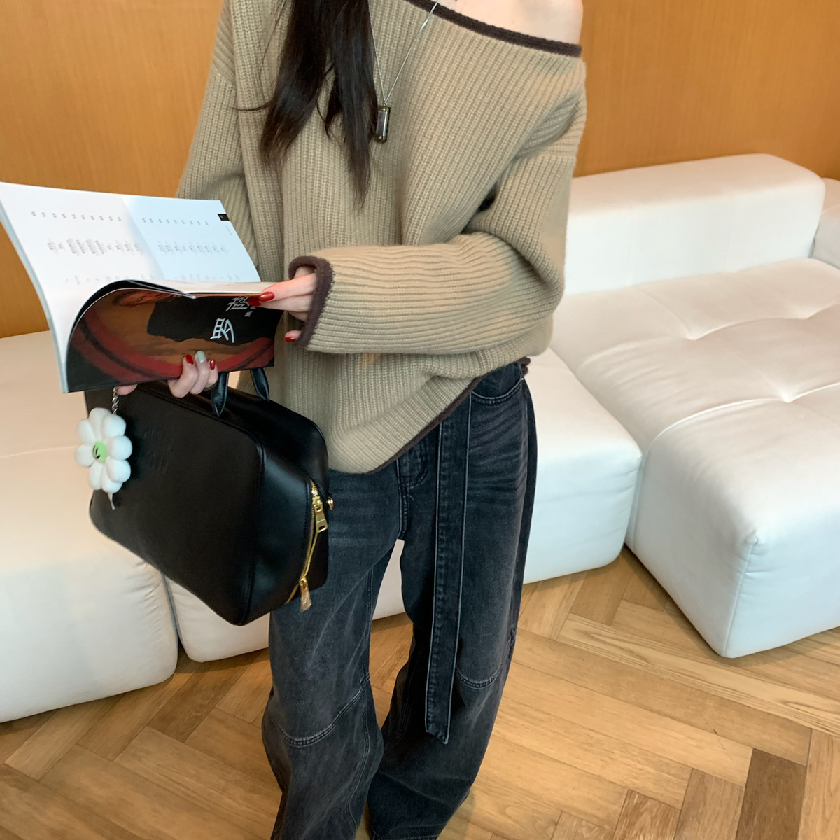 TABLE-质针织毛衣绵羊毛保暖舒适内搭保暖毛衣（含100绵羊毛）