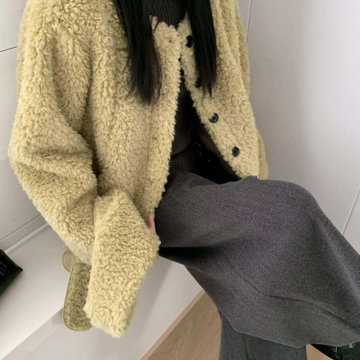 eternal.西子-围脖皮毛一体不挑人质感外套皮毛一体(配围巾)