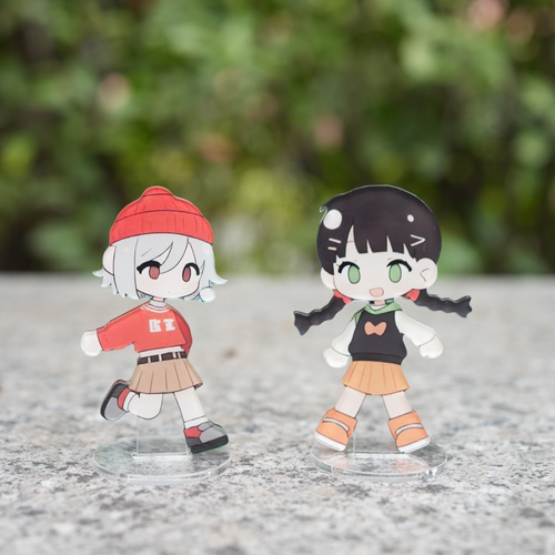 亚克力人形立牌定制无边自印来图自制diy卡通周边小摆件桌面场景