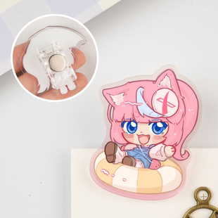 亚克力pp夹子定制磁吸明星动漫卡通夹子便签夹照片夹定做小夹子