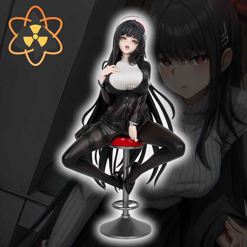 OL莉音手办黑丝制服美少女坐姿日本GK动漫模型二次元游戏周边摆件