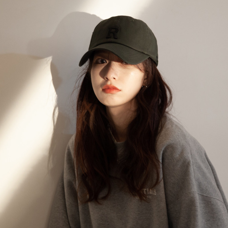CENCE KAER FRENCH CASUAL SIMPLE BIG LETTER CAP FOR GIRLS IN SPRING AND SUMMER VERSATILE FACE SHOW SMALL BASEBALL CAP