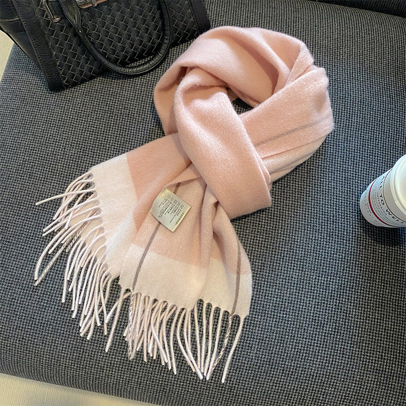 CENCE KAER?? FRENCH FALL|WINTER COLLABORATION 100% WOOL BIB NECK GENTLE AND VERSATILE SHAWL SIMPLE SCARF WOMEN