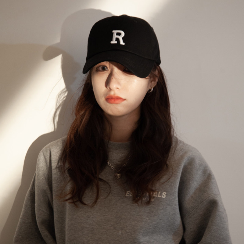 CENCE KAER FRENCH CASUAL SIMPLE BIG LETTER CAP FOR GIRLS IN SPRING AND SUMMER VERSATILE FACE SHOW SMALL BASEBALL CAP