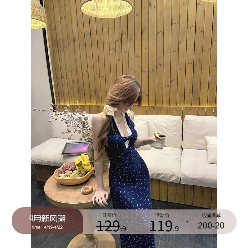 七颗虾滑法式碎花连衣裙2