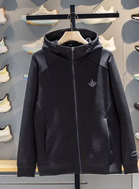 李宁外套男子2026春季新款专业篮球系列宽松开衫连帽卫衣AWDW039