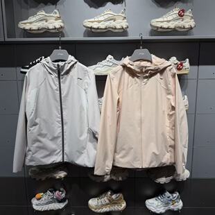 李宁运动风衣女子2026新品健身防泼水连帽防风服梭织外套AFDW102
