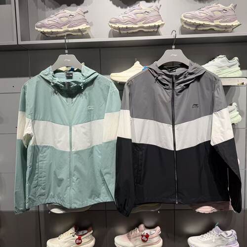 李宁运动风衣防泼水透气