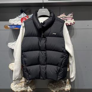 李宁羽绒马甲2025冬季新款健身系列女子时尚宽松保暖坎肩AMRV124