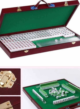 带桌子折叠麻雀手搓可爱mini户外迷你便携式麻将牌玩具中号小麻将