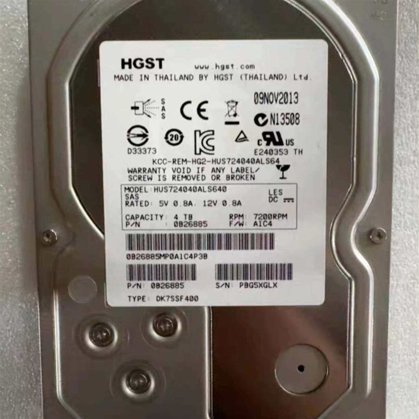 咨询日立/HGST企业级 HUS724040ALS640， 4T议价