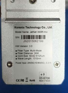 咨询Korenix JetNet 3008f-mw工业交换机议价