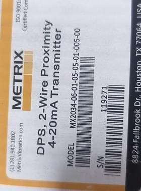 咨询美国METRIX迈确DPS两线制接近开关 MX203议价