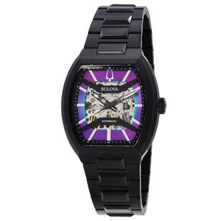 海外代购BULOVA/宝路华男士手表欧美腕表半镂空表盘