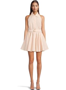 代购Norma Kamali女款荷叶边迷你连衣裙时尚显瘦气质晚宴聚会多