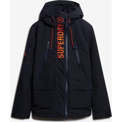 代购Superdry男士夹克保暖防风黑色加绒户外秋冬外套爆款休闲