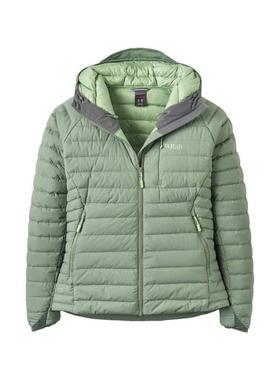 代购rab女士羽绒服防风保暖防水外套连帽短款户外夹克MICROLIGHT