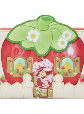 代购Loungefly钱包女士多隔层设计拉链闭合便携实用存储卡通图案