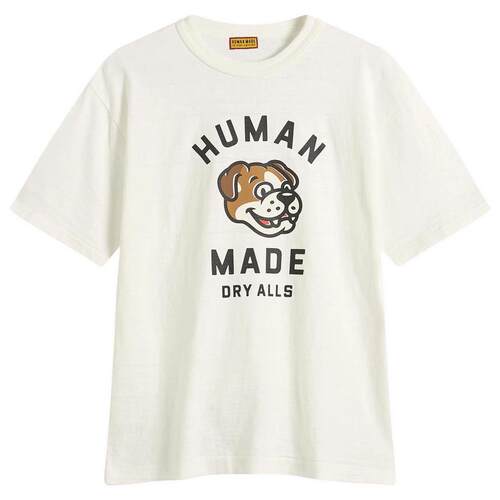 日本代购Human Made男士T恤复古肌理双层领口竹节纱宽松版