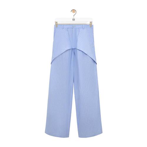 海外代购LOEWE/罗意威女士运动长裤条纹拼接日常休闲通勤