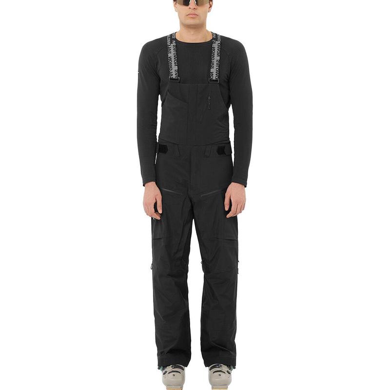 代购SALOMON萨洛蒙男士冲锋裤防水防风透气滑雪裤背带式长袖户外