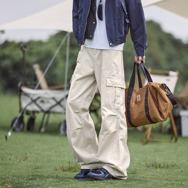 以工装裤子男春秋季2026新款宽松直筒男生阔腿休闲裤潮牌拖地裤純,男装,时尚工装裤,淘宝优惠券,粉丝福利购,淘宝优惠卷